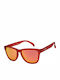 Goodr Phoenix At A Bloody Mary Bar Unisex Sunglasses with Red Plastic Frame and Red Polarized Mirror Lens