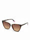 Victoria's Secret Women's Sunglasses with Brown Plastic Frame and Brown Gradient Lens VS0030 52F