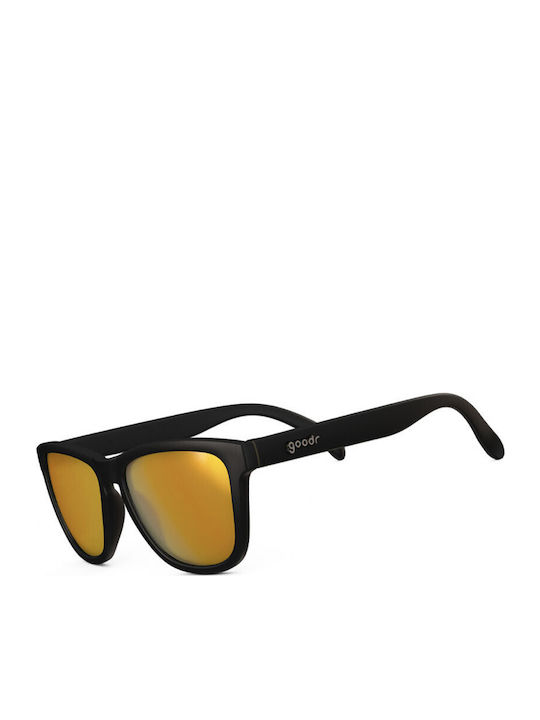 Goodr Whiskey Shots With Satan Unisex Sunglasses with Black Plastic Frame and Polarized Lens
