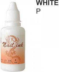Airbrush Nail Ink Farben malen für Nägel Weiß 30ml in Weiß Farbe 51051-P