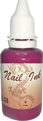 Airbrush Nail Ink Farben malen für Nägel Rose 30ml in Rosa Farbe