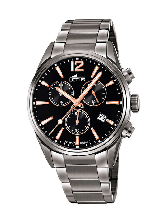 Lotus Watches Ανδρικό Ρολόι 43mm Χρονογράφος Μπ...