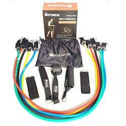 Optimum Gymtube Widerstandsbänder mit Griffen Set 5 Stück Mehrfarbig Optimum Gymtube Widerstandsbänder mit Griffen Set 5 Stück Mehrfarbig