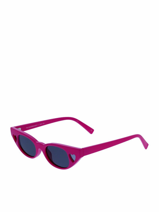 Le Specs The Heartbreaker Ochelari de soare Roz cu Cadru & Albastru Lentilă