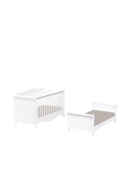 Casababy Κούνια Oxford Λευκή με Στρώμα