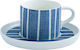 Marva Blue Breeze Porcelain Cappuccino Cup Set 225ml Blue