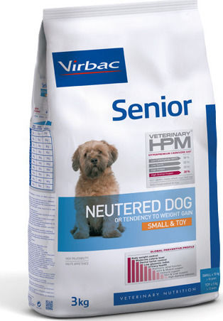 Virbac Senior Neutered Small & Toy 1.5kg Ξηρά Τροφή για Ηλικιωμένους Στειρωμένους Σκύλους Μικρόσωμων Φυλών με Χοιρινό, Πουλερικά, Ρύζι και Πατάτες