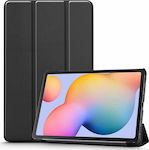 Tri-Fold Flip Cover Piele artificială Negru (Galaxy Tab S6 Lite 10.4)