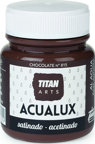 Titan Acualux Satin Νο 815 Υγρό Χρώμα Χειροτεχνίας Καφέ για Ξύλο Νερού Μεταλλικών Αποχρώσεων Chocolate 815 100ml