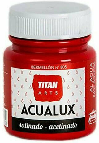 Titan Acualux Satin Υγρό Χρώμα Χειροτεχνίας Φούξια για Ξύλο Νερού Μεταλλικών Αποχρώσεων Carmin 835 100ml