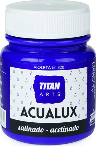Titan Acualux Satin No 820 Liquid Craft Paint Purple for Wood Νερού Μεταλλικών Αποχρώσεων Violeta 820 100ml