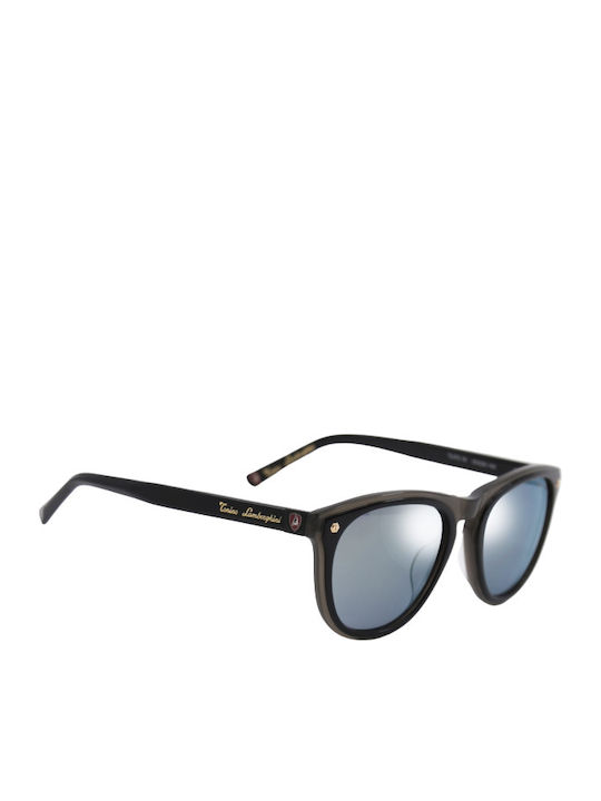 Tonino Lamborghini Men's Sunglasses with Black Plastic Frame TL572 55