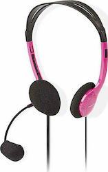 Nedis CHST100 On Ear Multimedia Headphone with Microphone 3.5mm Jack Pink