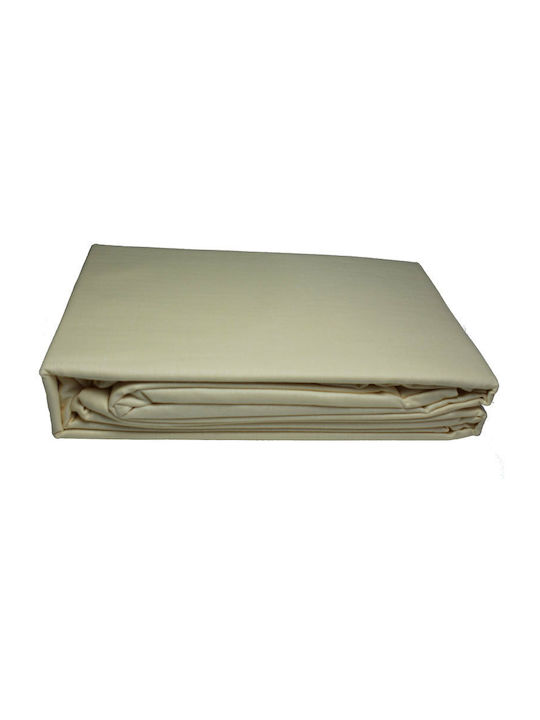 24home.gr Cearșaf Single cu Elastic 100x200+33cm. Galben Galben deschis