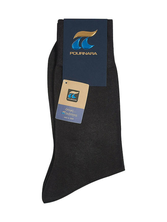 Pournara Herren Einfarbige Socken Gray 1Pack