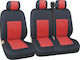 Front Car Seat Covers 3 Pieces Polyester Mercedes-Benz Sprinter Red / Black
