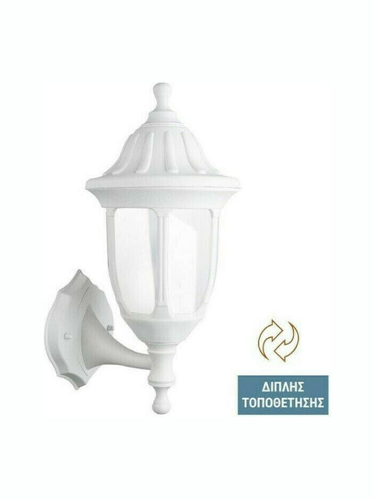 Adeleq Wall-Mounted Outdoor Lantern IP44 E27 White