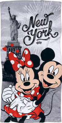 Das Home In NY Kids Beach Towel Gray Mickey 140x70cm