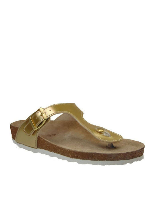 Marco Tozzi Damen Flache Sandalen in Gold Farbe