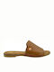 Ragazza Leather Women's Flat Sandals In Tabac Brown Colour