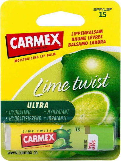 Carmex Moisturising Lip Balm SPF15 Lime Twist 4.25gr