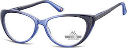 Montana Eyewear MR64 Women's Reading Glasses +2.50 Blue MR64C