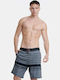 Funky Buddha Men's Swimwear Bermuda Gray Striped