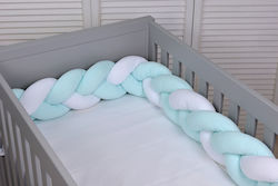 Baby Oliver Crib Bumper Braided Inside Light Bl...