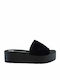 Ragazza Leather Women's Flat Sandals Flatforms In Black Colour