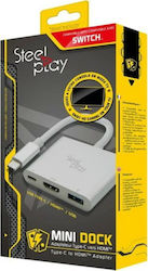 Steelplay Mini Dock JVASWI00027 HDMI Converter για Switch Λευκός Steelplay Mini Dock JVASWI00027 HDMI Converter για Switch Λευκός
