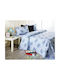 Whitegg Sheet Set Single Cotton Cotton C016-2 Light Blue 160x240cm 3pcs