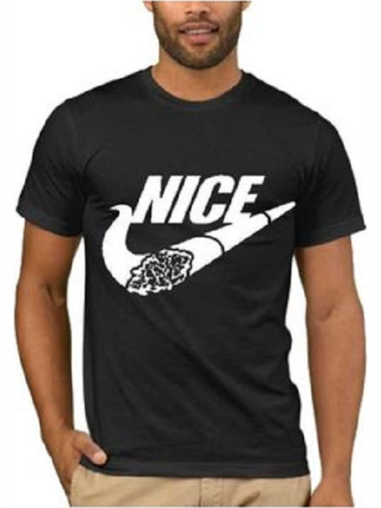 NICE Funny t-shirt BLACK