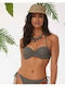 Rock Club Strapless Bikini BP-2174 Black BP2174.como