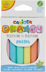 Carioca Plastiline Plasty Pastel pentru 3+ Ani, 6buc 42174