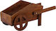 Espiel Decorative Cart Garden Wooden Dark Brown 30x14x14cm 3pcs HOM2342