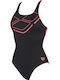 Athletic One-Piece Swimsuit Black