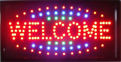 Welcome LED Signs with Motion One - Sided 50x26cm