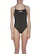 Arena Solid Lightech High Athletic One-Piece Swimsuit Black