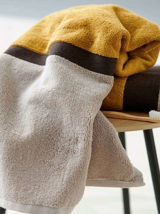 Palamaiki 2pc Bath Towel Set Fandago Yellow Weight 500gr/m²