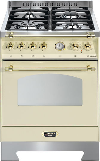 Lofra R BI 66 MFT/Ci Aragaz 70lt cu Plite pe Gaz Lichefiat L59.5cm. Bej