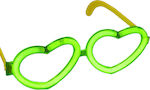 Glow Γυαλιά σχήμα καρδιάς (Πράσινα)
