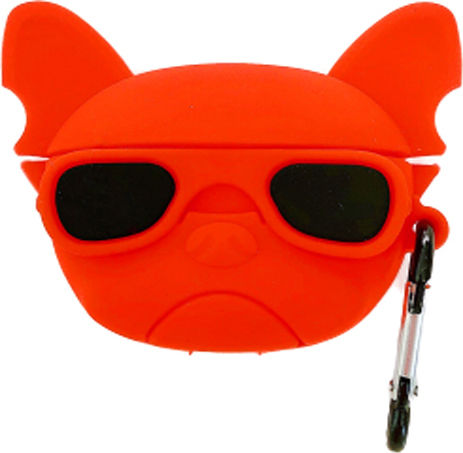 Lykl Bulldog Husă cu cârlig în culoarea Roșu pentru Apple AirPods Pro