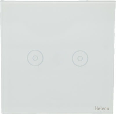 Recessed Electrical Lighting Wall Switch Wi-Fi Connected with Frame Touch Button White SW02G