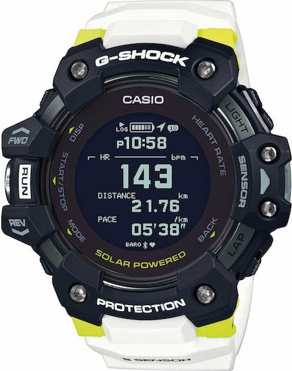 Casio GBD-H1000 49mm Smartwatch with Heart Rate Monitor (White)