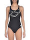 Athletic One-Piece Swimsuit Black