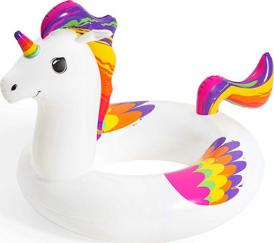 Bestway Kids Inflatable Floating Ring Unicorn White 119cm