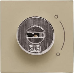 Abb Zenit Recessed Rotary Wall Switch with Key with Frame Brown