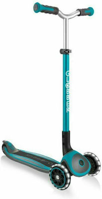 Globber Kids Scooter Foldable Master Lights 3-Wheel for 4+ Years Turquoise