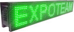 ExpoLedTeam Rolling LED Signs Double Sided Waterproof 128x32cm Green