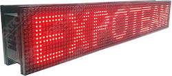 ExpoLedTeam Rolling LED Sign Double Sided Waterproof 64x16cm Red